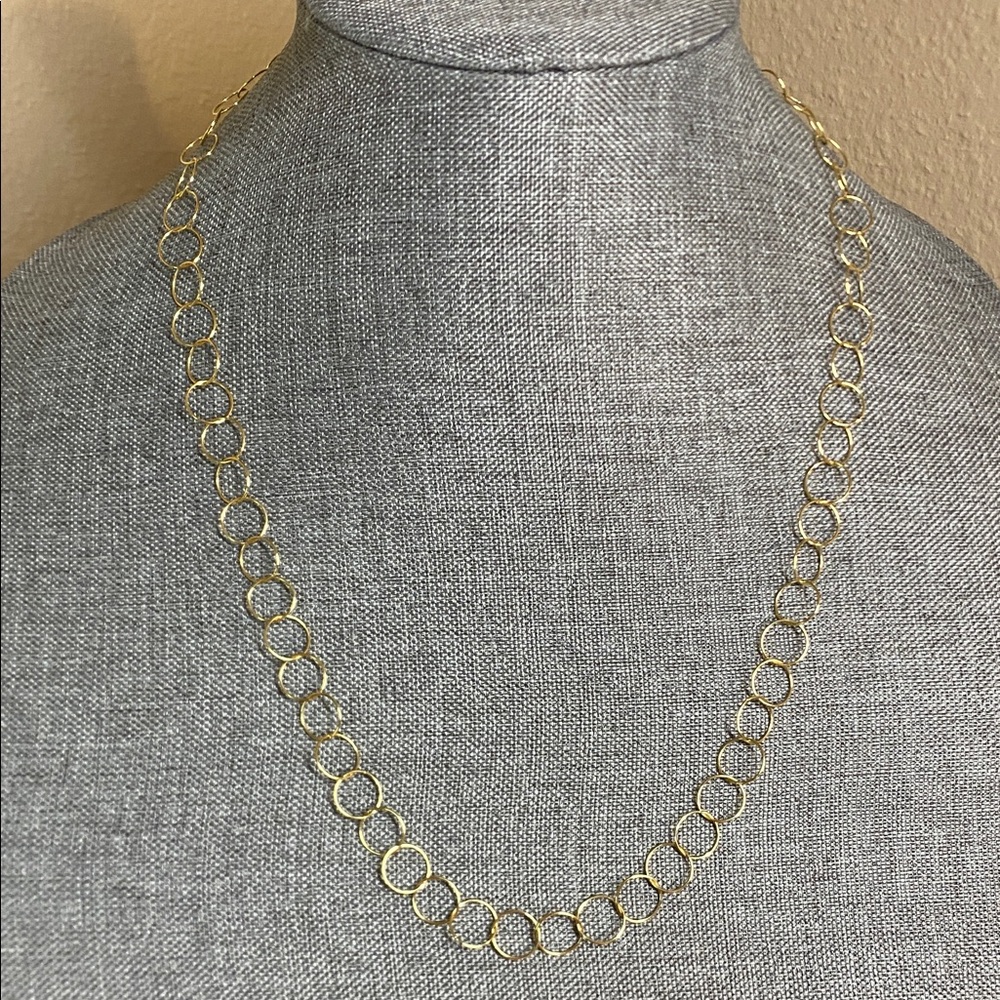 Chic Gold 925 Circle Link Necklace